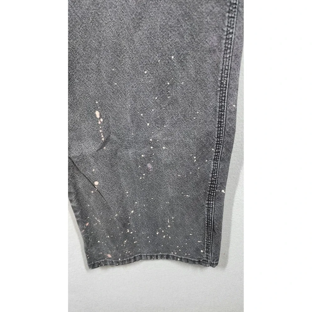 Dickies Jeans Mens 43x28 Black Denim Carpenter Workwear Distressed Grunge Skater